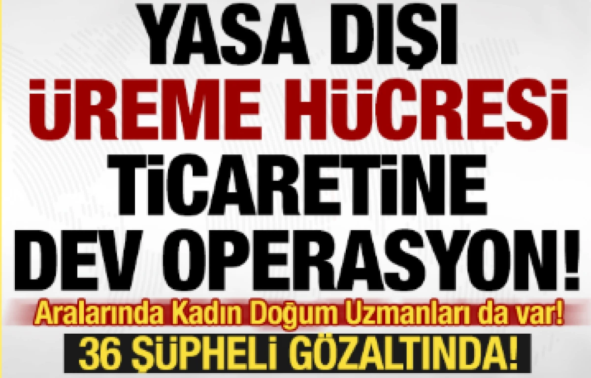 14 ilde yasa dışı &uuml;reme h&uuml;cresi ticareti operasyonu! 811 kez yumurta satışı yapmış