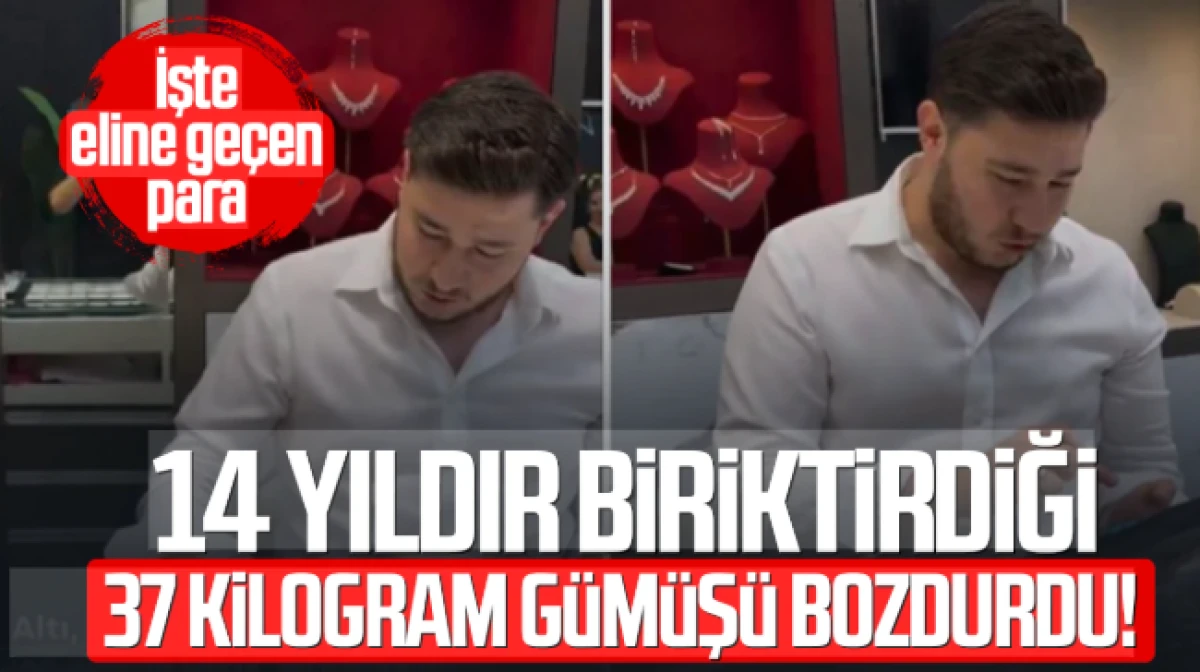 14 yıldır biriktirdiği 37 kilogram g&uuml;m&uuml;ş&uuml; bozdurdu eline servet ge&ccedil;ti!