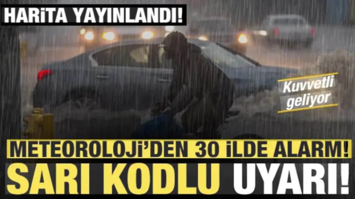 30 ilde sağanak yağış alarmı! Sarı kodlu uyarı geldi: Bug&uuml;n hava durumu nasıl?
