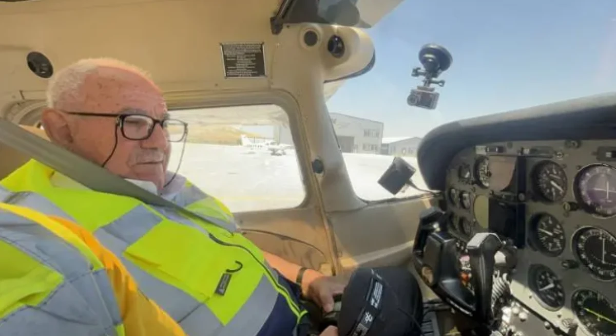 79 yaşındaki depremzedenin pilotluk hayali ger&ccedil;ekleştirildi