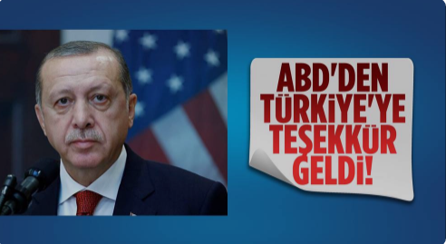 ABD'den Türkiye'ye teşekkür                    