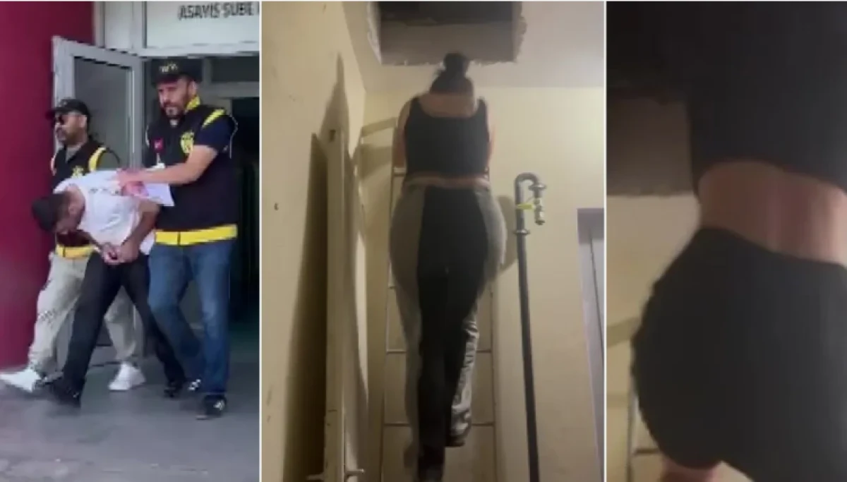 Adana'da fuhuş baskını: Çatıda yakalandılar 