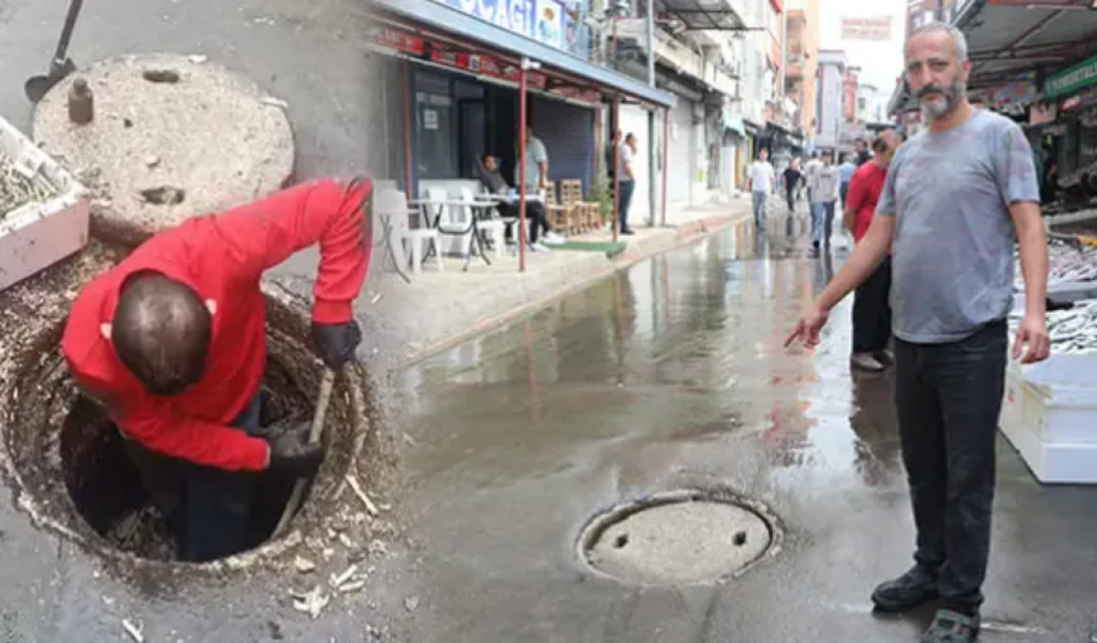 Adana'da i&ccedil;ler acısı manzara! Vatandaş kanalizasyona indi