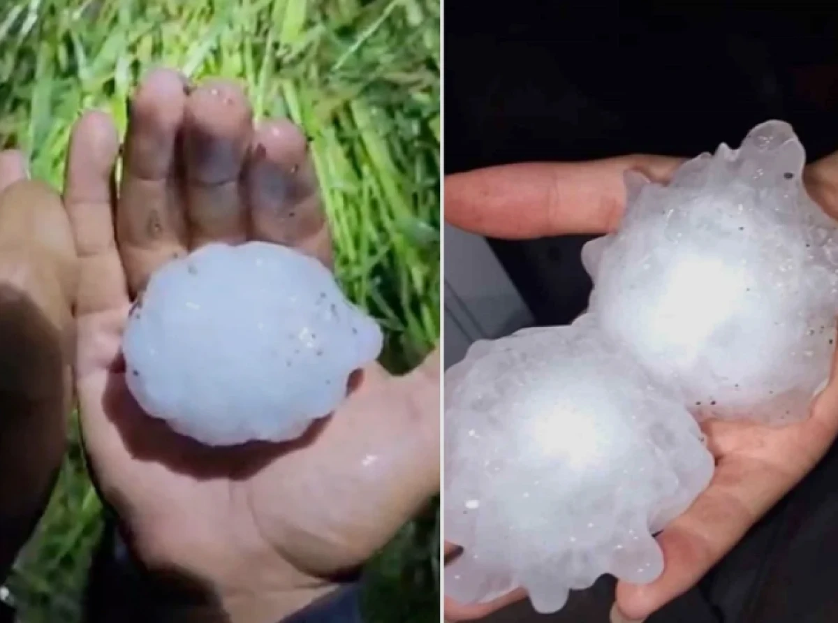 Adana'da yumruk b&uuml;y&uuml;kl&uuml;ğ&uuml;nde dolu yağışı tarım arazilerine zarar verdi
