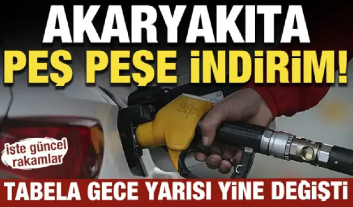 Akaryakıta peş peşe indirim! Tabela gece yarısı yine değişti: İşte g&uuml;ncel rakamlar