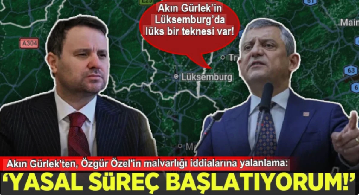 Akın G&uuml;rlek'ten, &Ouml;zg&uuml;r &Ouml;zel'in mal varlığı iddialarına yalanlama                                 