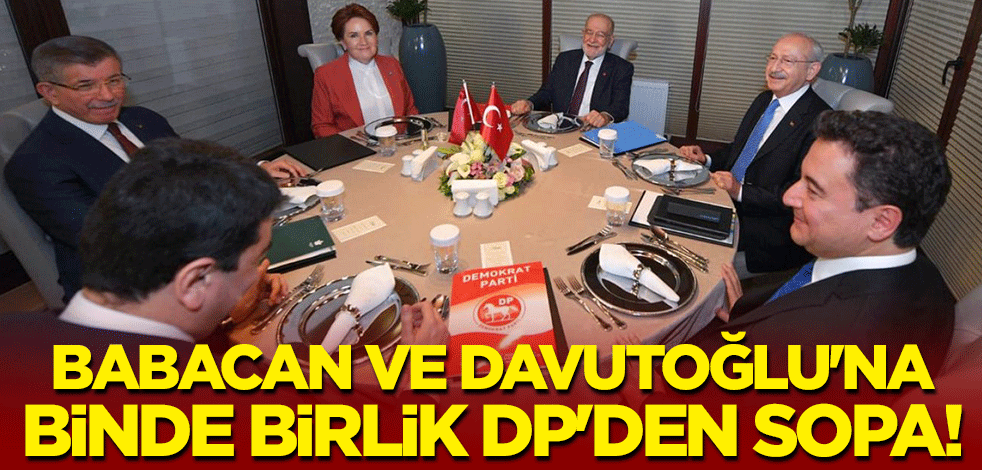 Ali Babacan ve Ahmet Davutoğlu'na binde birlik DP'den sopa!
