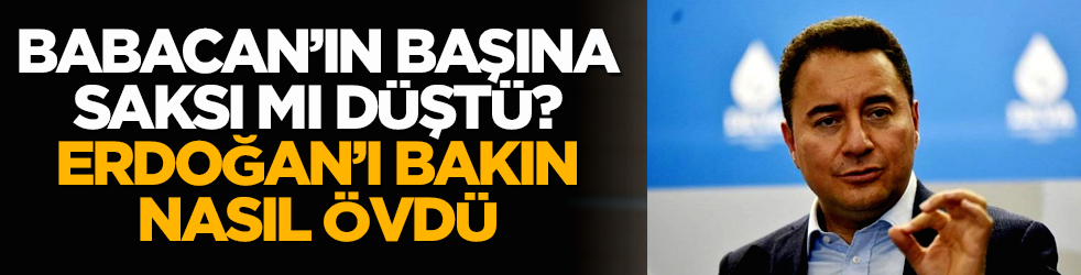 Ali Babacan'ın başına saksı mı düştü? Erdoğan'ı bakın nasıl övdü