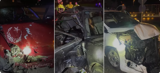 Amasya'da 3 aracın karıştığı feci zincirleme kaza