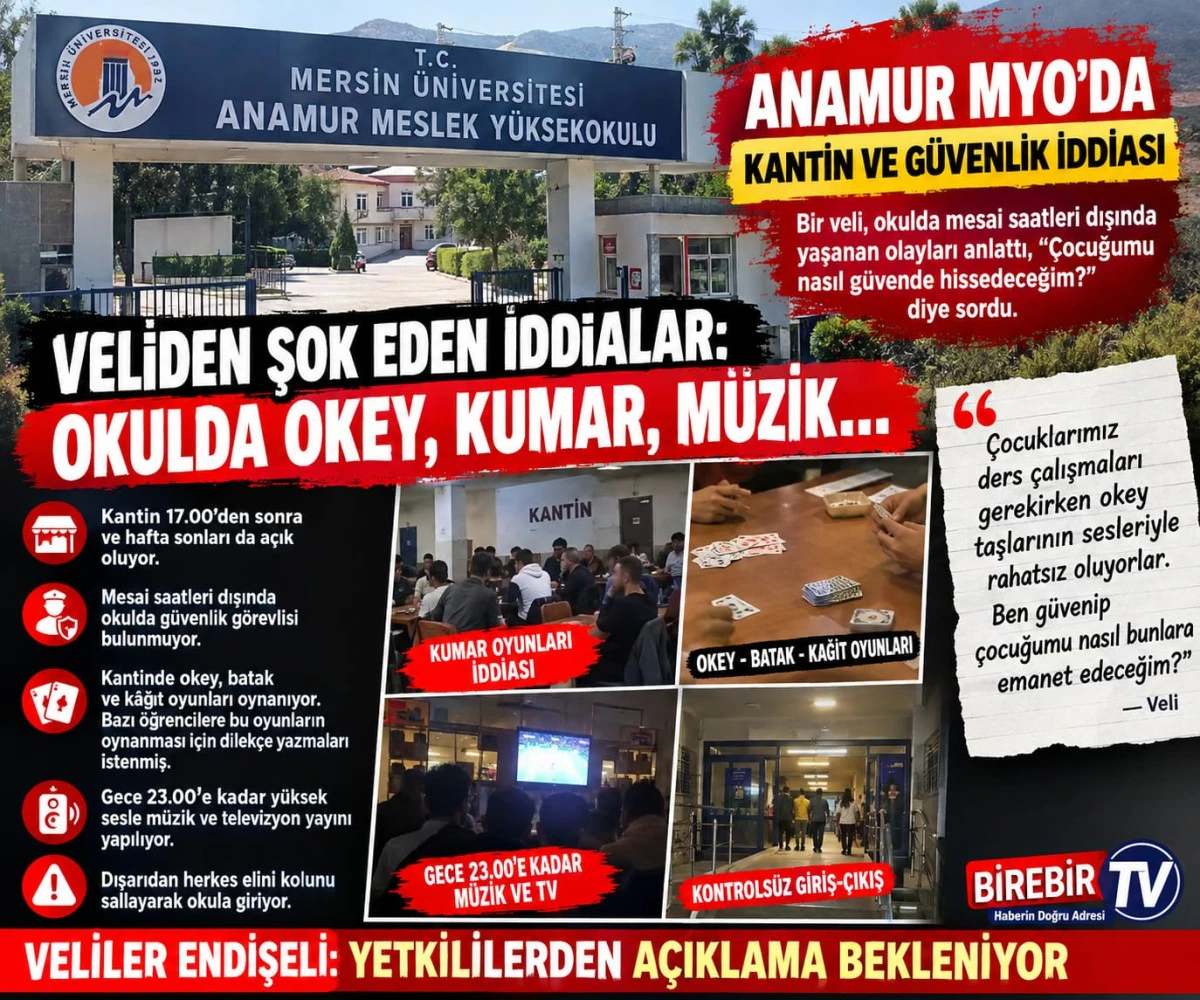 ANAMUR MYO&rsquo;DA KANTİN VE G&Uuml;VENLİK İDDİASI: &ldquo;&Ccedil;OCUĞUMU NASIL G&Uuml;VENDE HİSSEDECEĞİM?&rdquo;