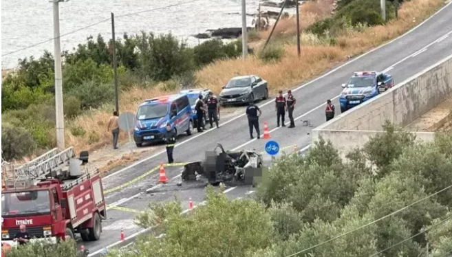 Antalya'da alev alan otomobildeki Polonyalı çift hayatını kaybetti 