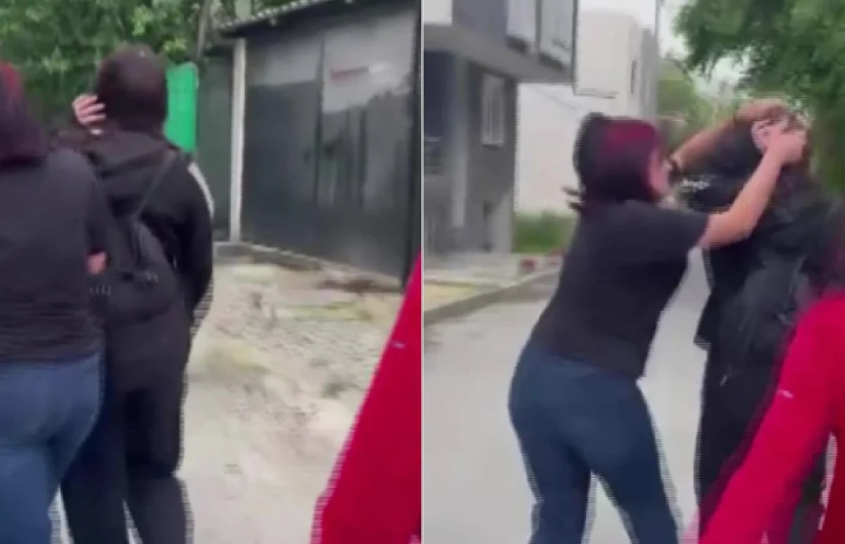 Arnavutk&ouml;y'deki akran zorbalığı pes dedirtti! Sa&ccedil;ından tuttukları kızı tekme tokat darp ettiler