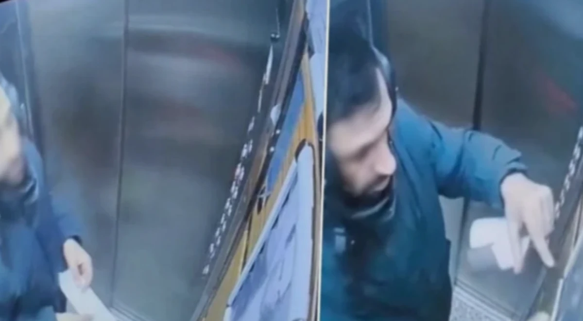 Atatürk'ün portresine tüküren kurye yakalandı 