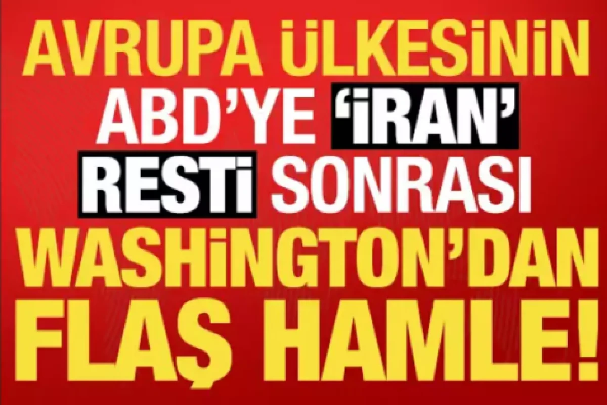 Avrupa &uuml;lkesinden ABD'ye 'İran' resti gelmişti! 
