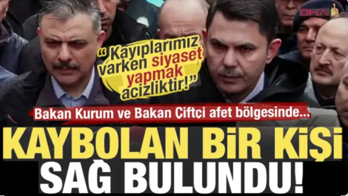 Bakan Kurum ve Bakan &Ccedil;ift&ccedil;i Ayazağa'da! 'Kaybolan bir kişi sağ bulundu!'