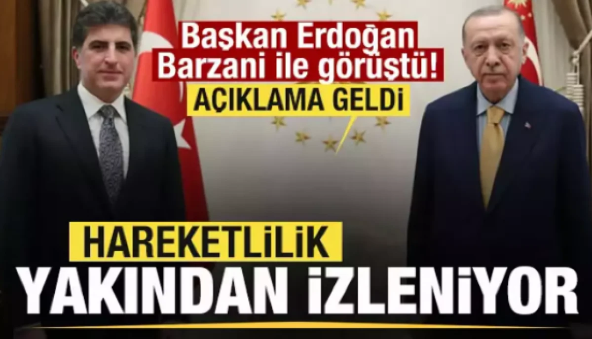 Başkan Erdoğan Barzani ile g&ouml;r&uuml;şt&uuml;                   
