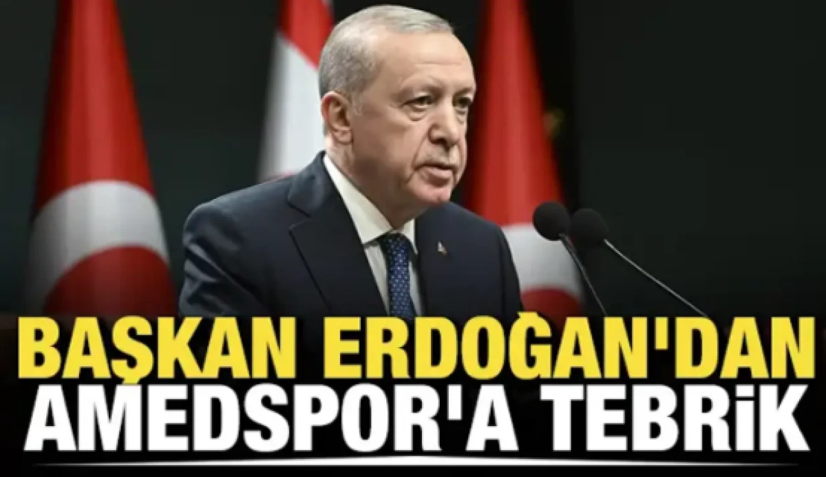 Başkan Erdoğan'dan Amedspor'a tebrik