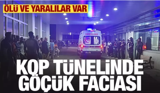 Bayburt'ta Kop Tüneli inşaatında göçük   