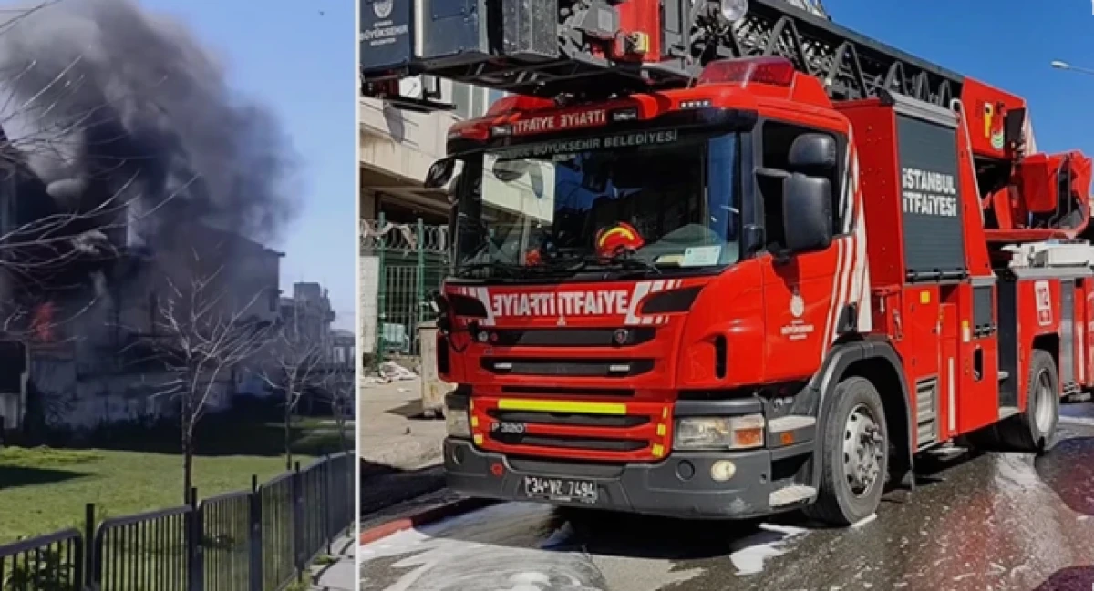  Bayrampaşa'da 3 katlı binada yangın                        