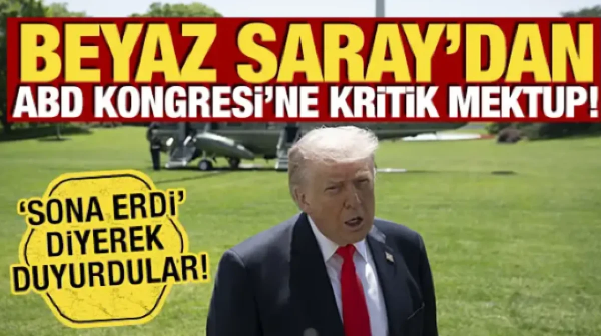 Beyaz Saray'dan, ABD Kongresi'ne mektup! 'Savaş sona erdi'