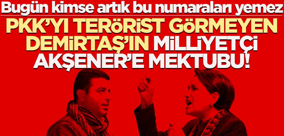 Bugün kimse artık bu numaraları yemez! PKK’yı terörist görmeyen Demirtaş’ın, milliyetçi Akşener’e mektubu!