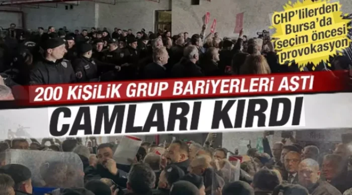 Bursa&rsquo;da se&ccedil;im &ouml;ncesi provokasyon        