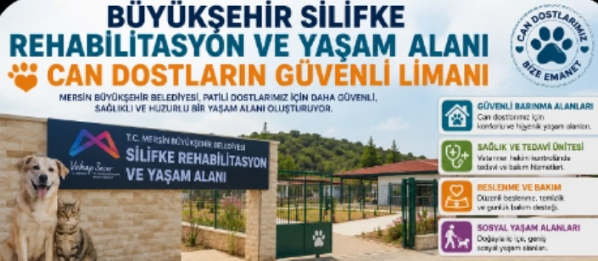 B&uuml;y&uuml;kşehir Silifke Rehabilitasyon ve Yaşam alanı Can Dostların G&uuml;venli Limanı