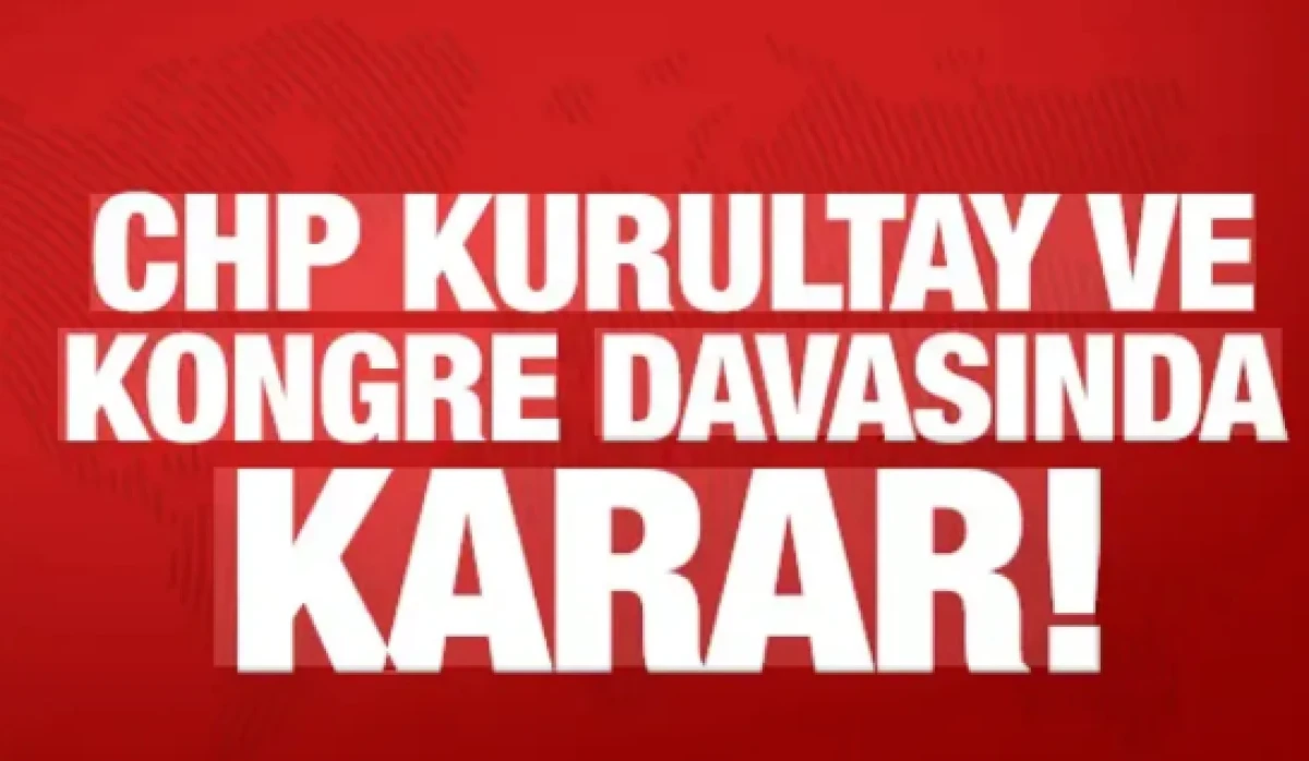 CHP kurultay ve kongre davasına ret