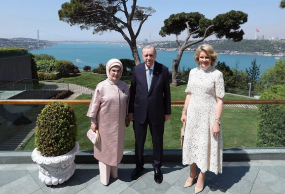 Cumhurbaşkanı Erdoğan, Bel&ccedil;ika Krali&ccedil;esi Mathilde'yi kabul etti