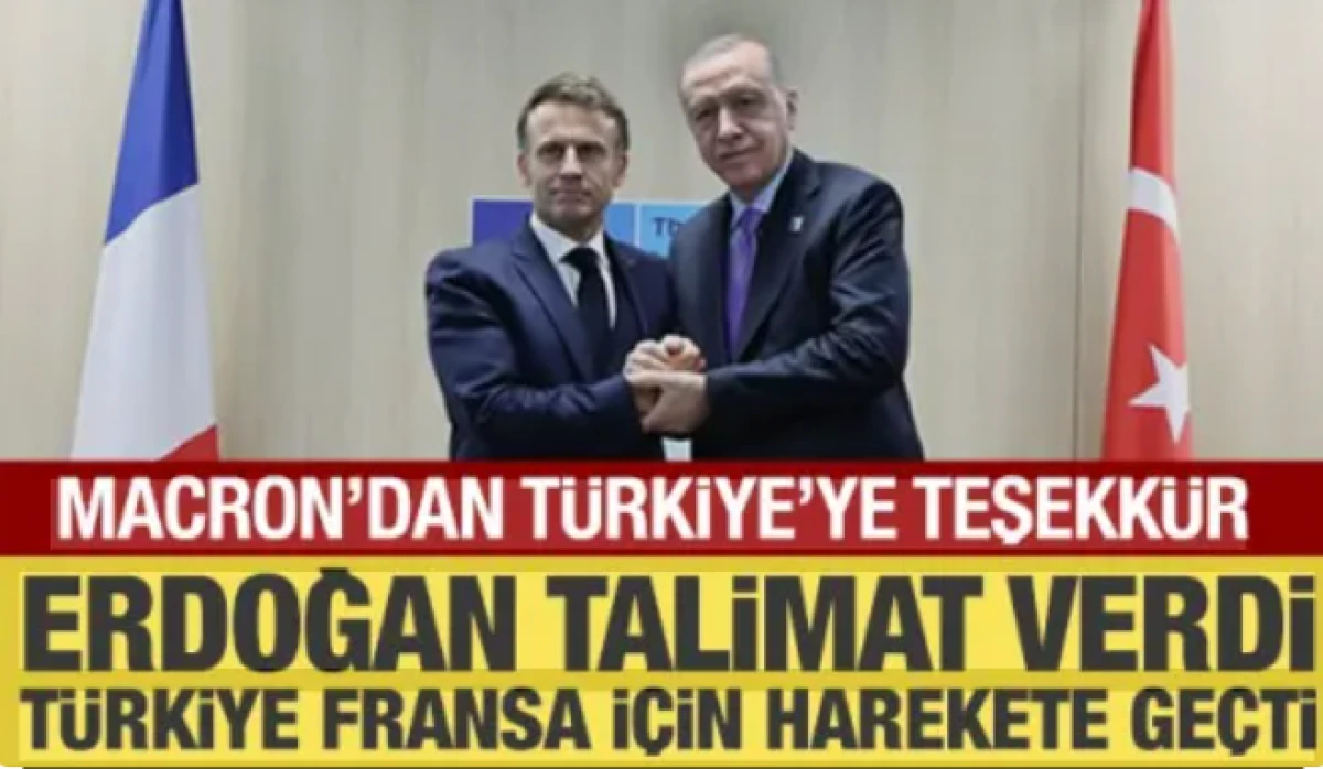 Cumhurbaşkanı Erdoğan talimat verdi: T&uuml;rkiye Fransa i&ccedil;in yardıma koştu
