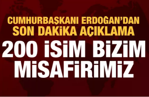 Cumhurbaşkanı Erdoğan'dan son dakika açıklamaları 