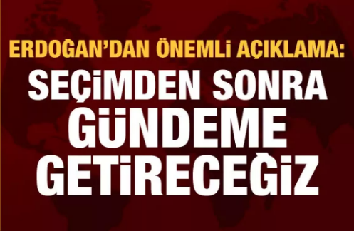 Cumhurbaşkanı Erdoğan'dan yeni Anayasa mesajı