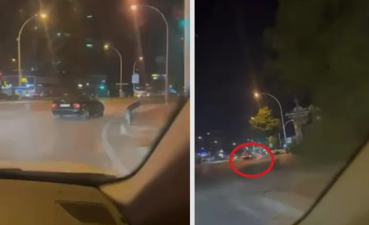 Drift atarken kazadan kıl payı kurtuldu
