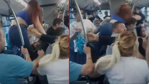 Elazığ’da yolcu otobüsünde kavga            