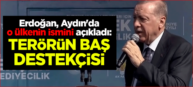 Erdoğan, Aydın'da o ülkenin ismini açıkladı: Terörün baş destekçisi