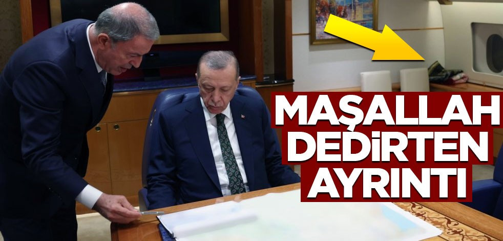 Erdoğan ile Akar'ın fotoğrafında maşallah dedirten detay 