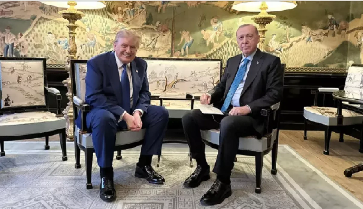 Erdoğan, Trump ile g&ouml;r&uuml;şt&uuml;                             