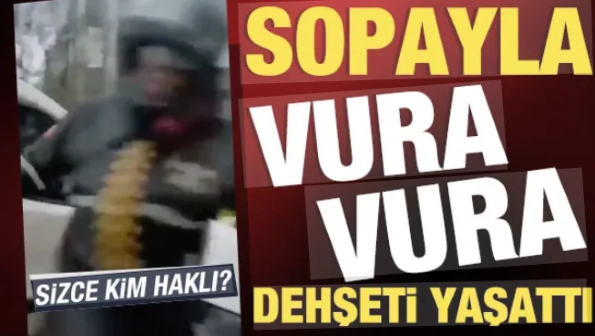 Esenyurt&rsquo;ta trafikte dehşet: Otomobile sopayla saldırı kamerada