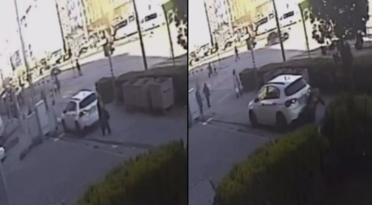 Eskişehir'de dehşet anları: Geri manevra yapan otomobil kadını altına aldı