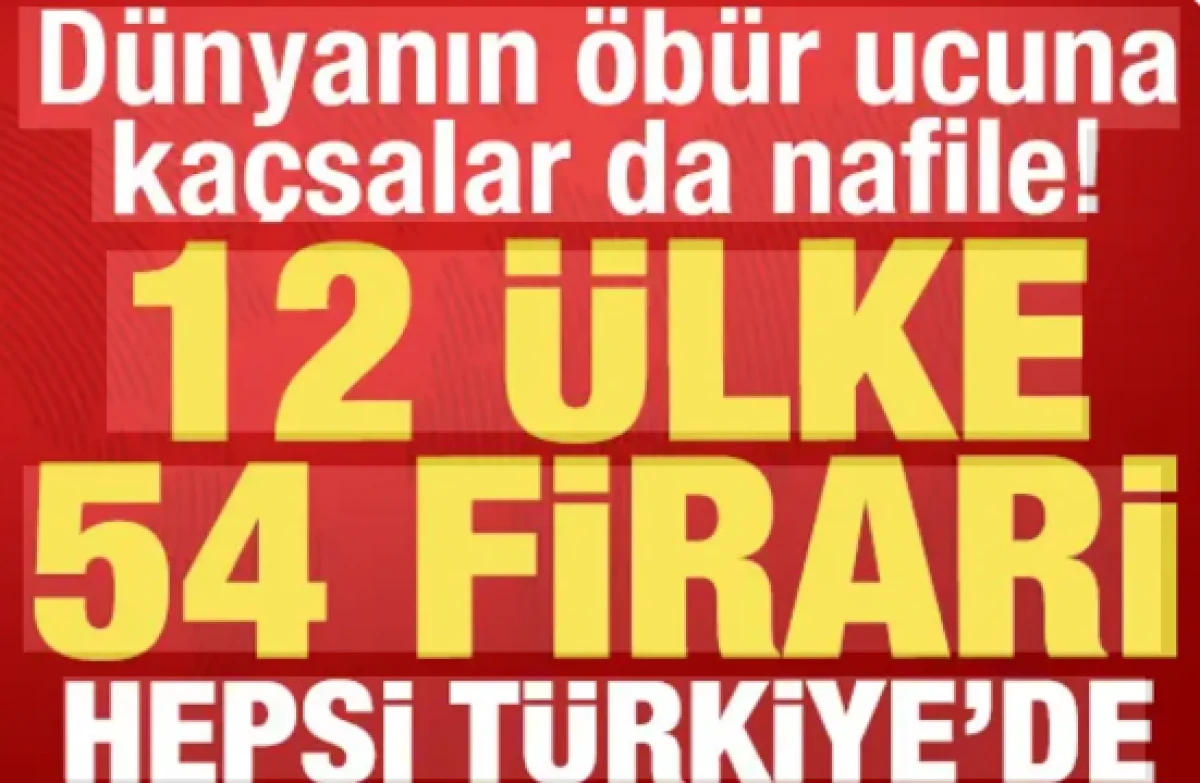 Firariler i&ccedil;in ka&ccedil;acak yer kalmadı: 12 &uuml;lkeden 54 su&ccedil;lu T&uuml;rkiye'ye iade edildi
