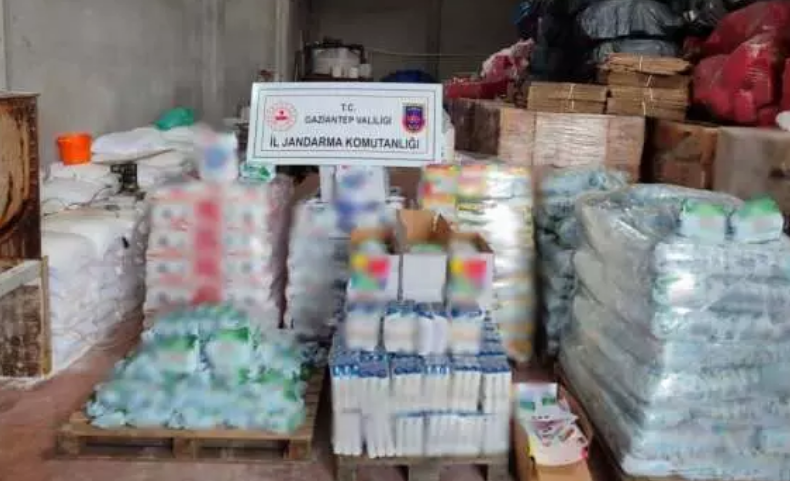 Gaziantep'te değeri 2,5 milyon TL sahte deterjan ele geçirildi
