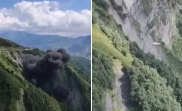 Gürcistan'da helikopter dağlık alana düştü: 8 ölü 