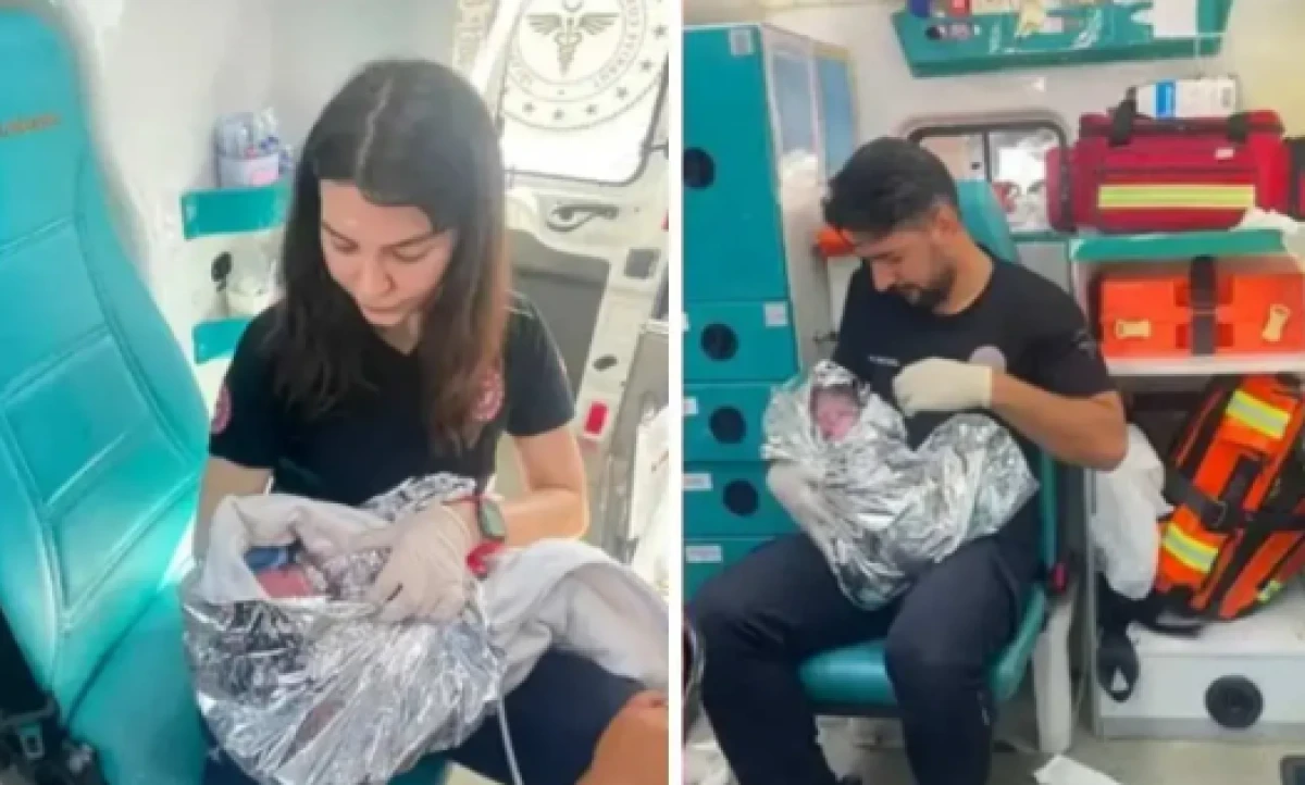 Hastaneye g&ouml;t&uuml;r&uuml;ld&uuml;ğ&uuml; sırada doğum başladı: 7'nci &ccedil;ocuğunu ambulansta d&uuml;nyaya getirdi