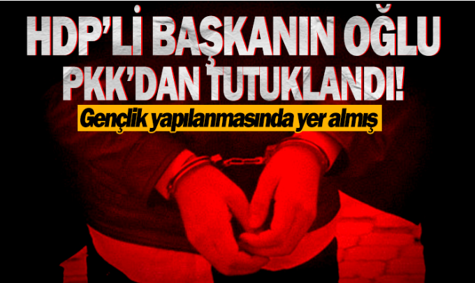 HDP il başkanını oğlu PKK operasyonunda tutuklandı! 