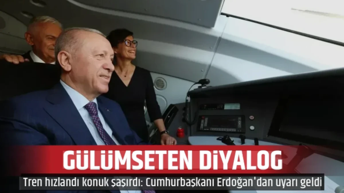 Hızlı trende Erdoğan ile AB Komiseri Kos arasında g&uuml;l&uuml;mseten diyalog: Korkmayın
