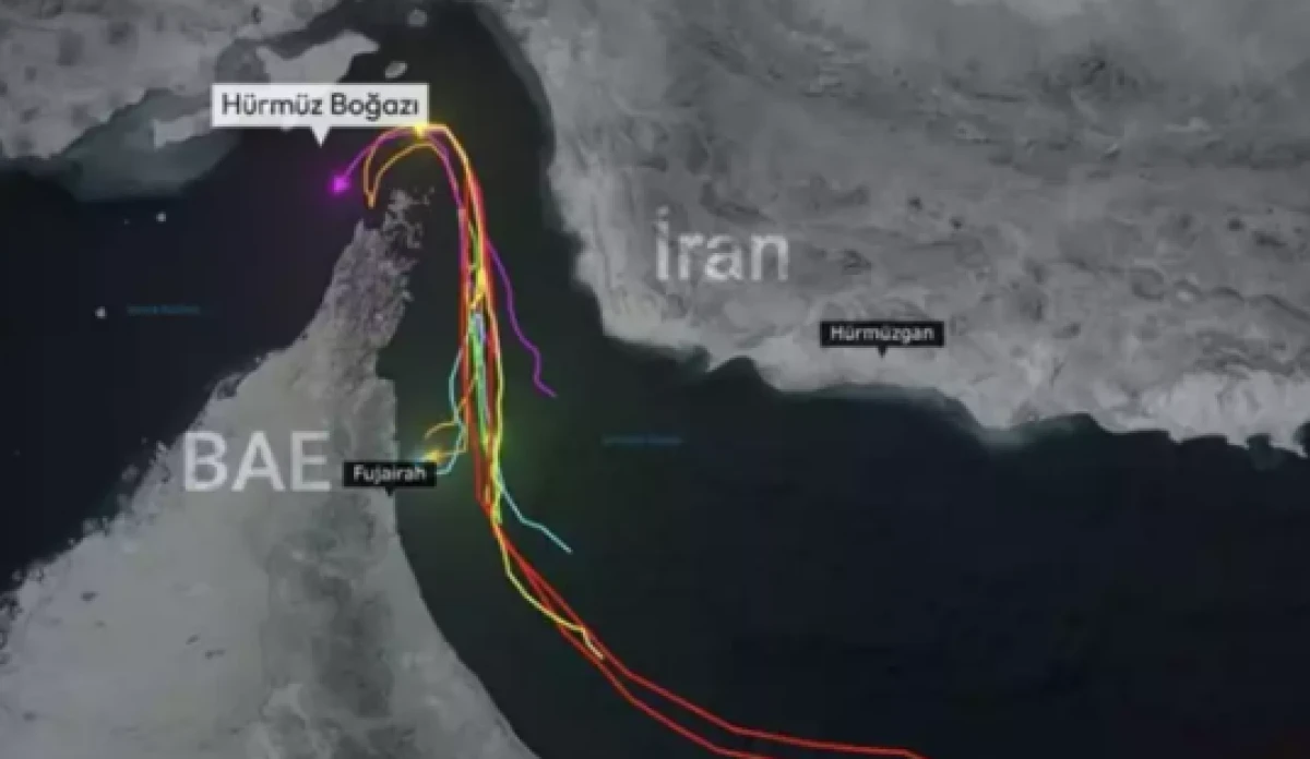 H&uuml;rm&uuml;z Boğazı'nda trafik durdu!                 