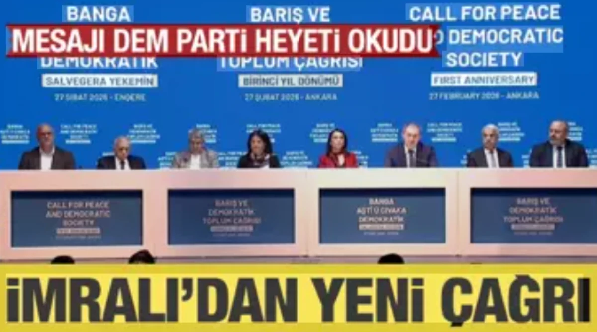 İmralı'dan yeni &ccedil;ağrı: DEM Parti heyeti okudu 
