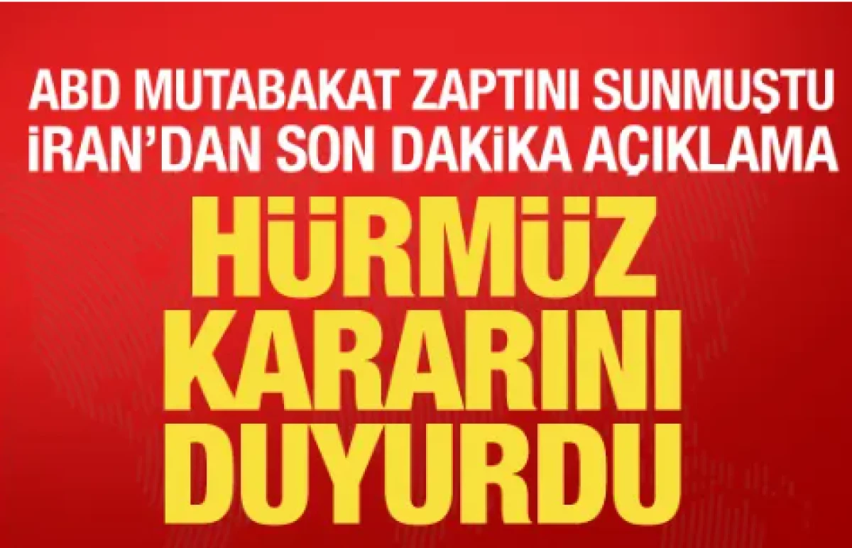 İran'dan ABD a&ccedil;ıklaması! H&uuml;rm&uuml;z kararını duyurdu