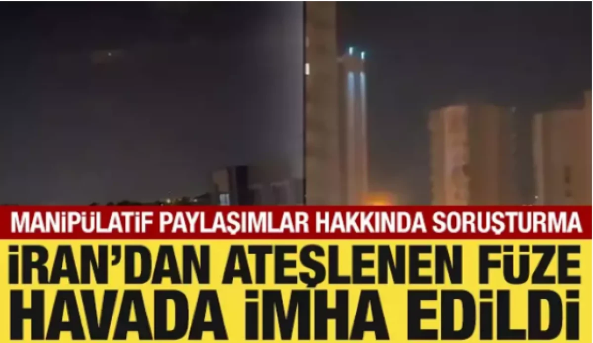 İran'dan ateşlenen f&uuml;ze havada imha edildi              