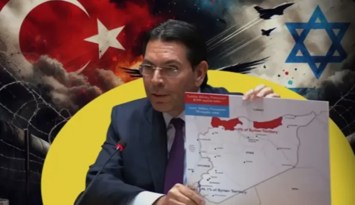 İsrail'den BM'de Suriye haritasıyla provokasyon: T&uuml;rkiye'nin elinde 50 kat fazlası var!